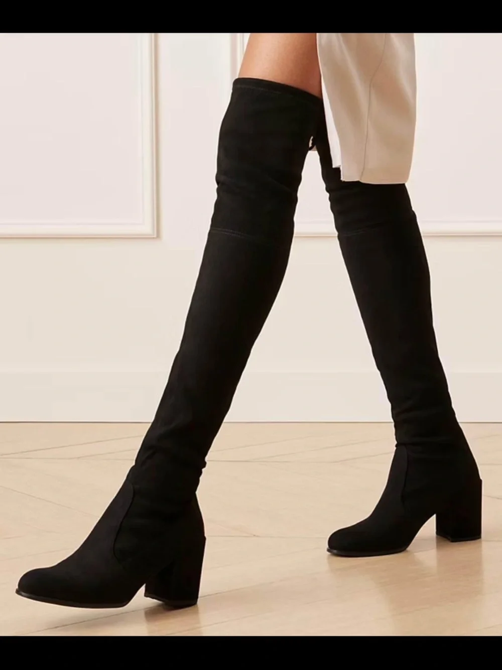 Stuart Weitzman Over-the-Knee Suede Heel Boots - 6.5